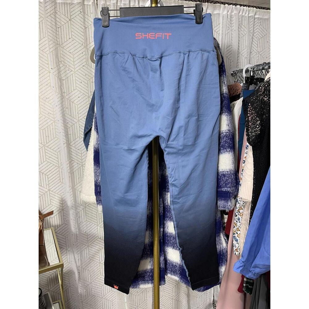 Shefit Blue Ombré Crossover Seamless Leggings 2Luxe/18